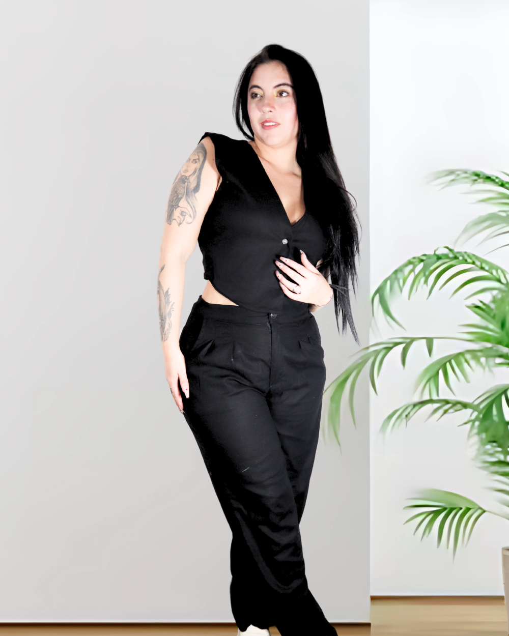Conjunto Pantalon Bota Ancha y Chaleco