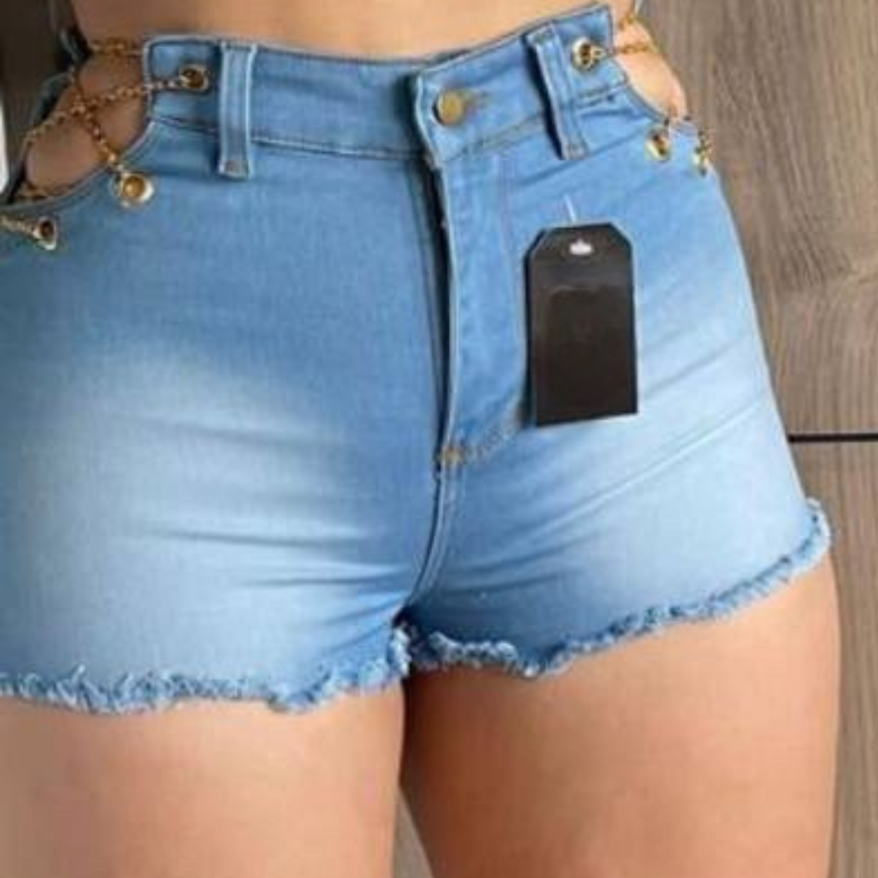 Short De Jean Con Cadena