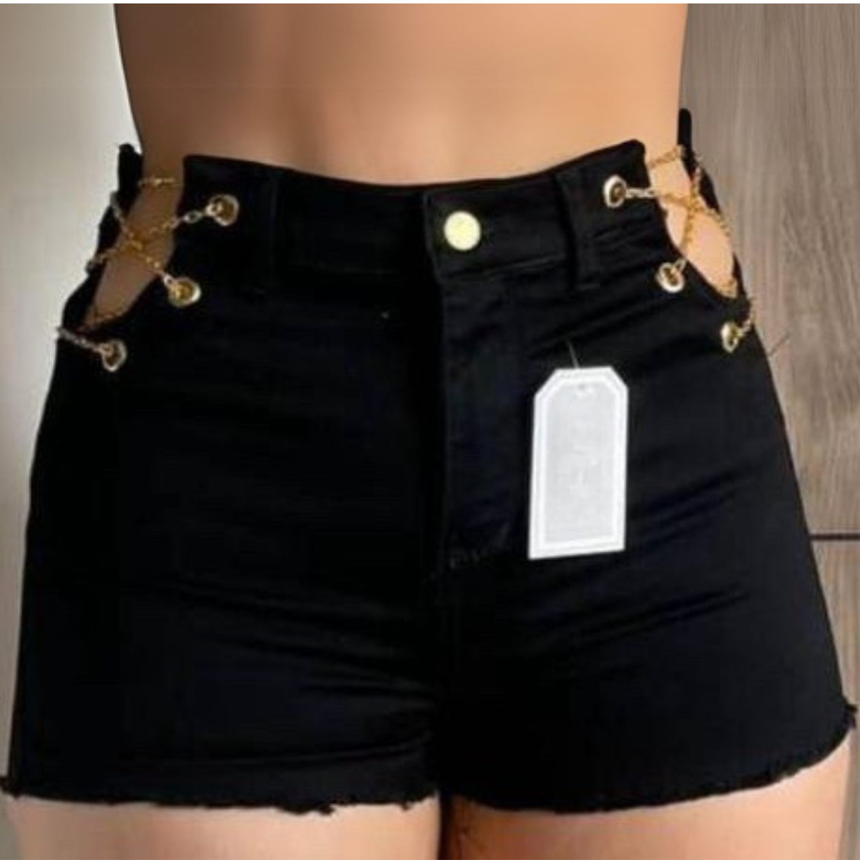 Short De Jean Con Cadena