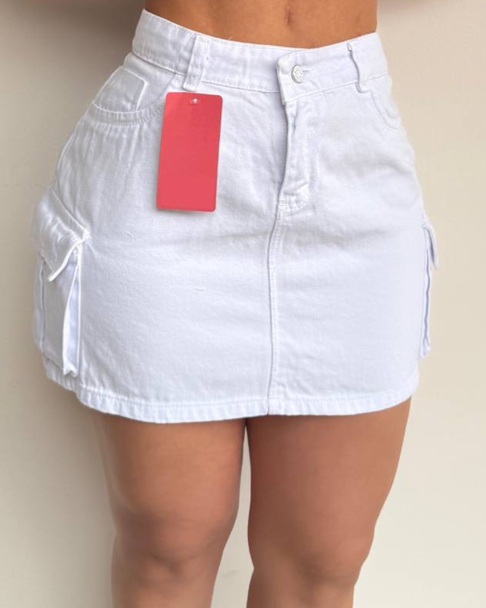 Falda Jean camuflada corta