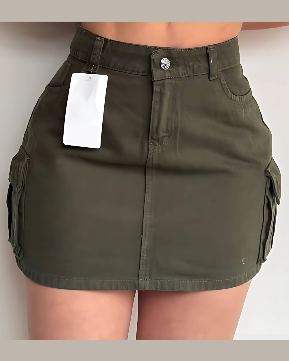 Falda Jean camuflada corta
