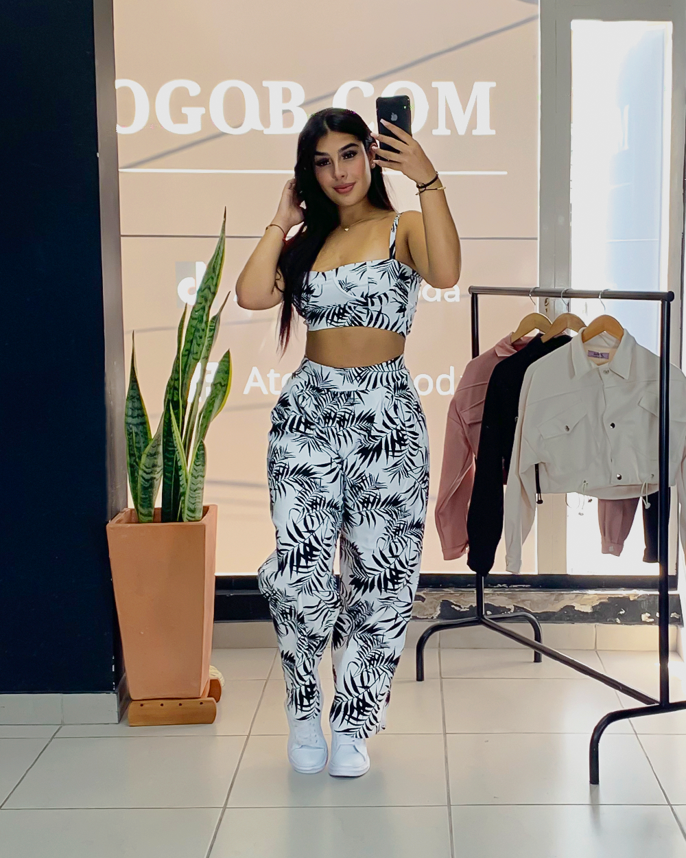 CONJUNTO PANTALON Y BLUSA ESTAMPADOS