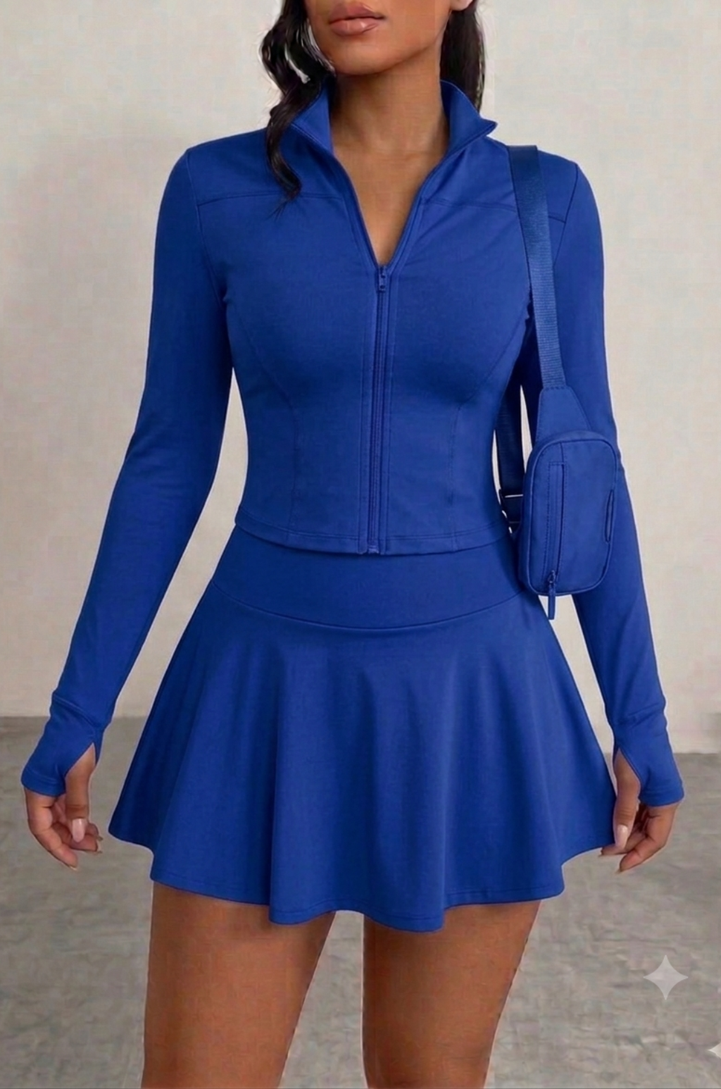 Conjunto Deportivo De Dos Piezas  Falda Short y Chaqueta