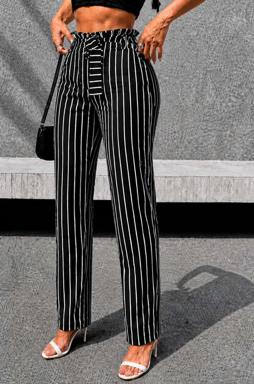 PANTALON TIRO ALTO CON PRETINA