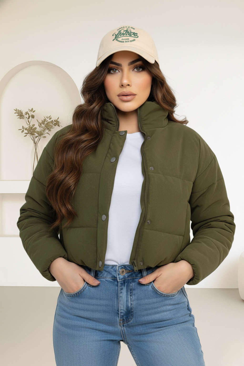 Chaqueta tipo denin  para mujer estilo bombacha