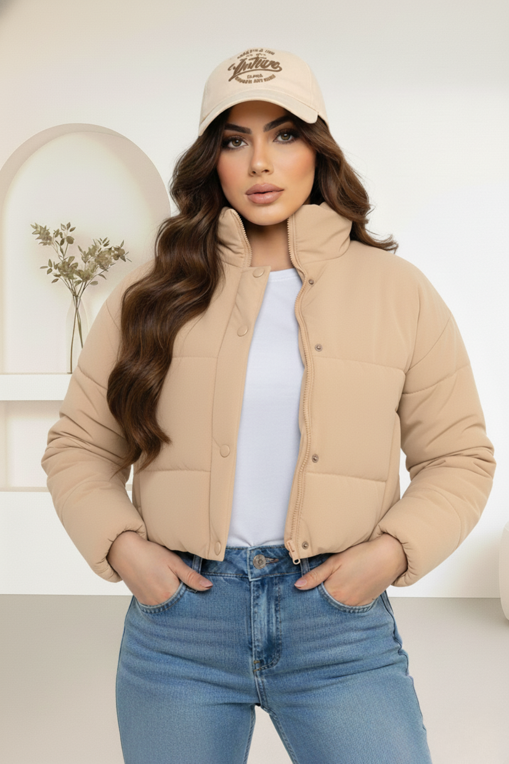 Chaqueta tipo denin  para mujer estilo bombacha