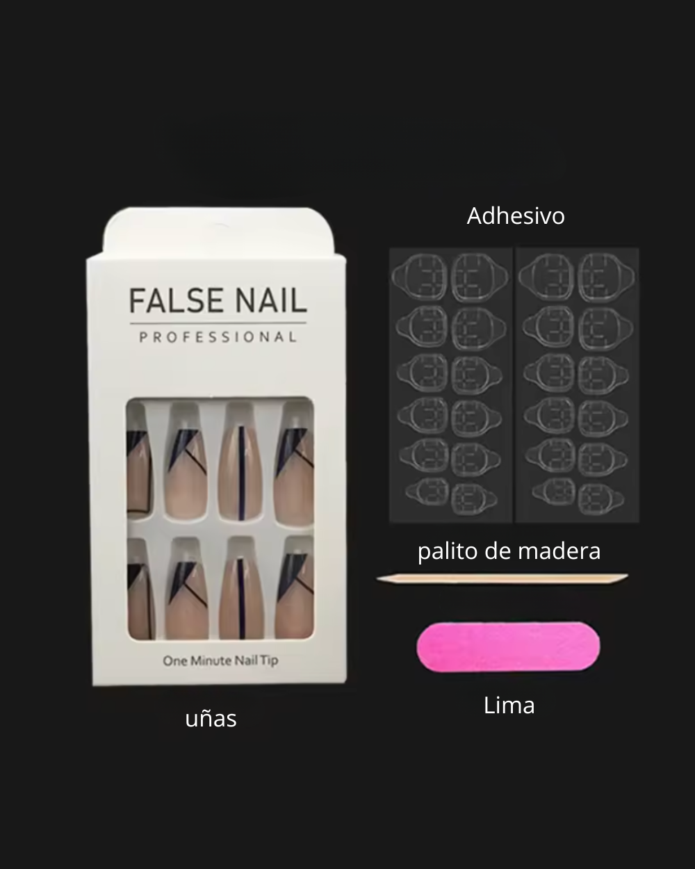 Uñas Degrade Gris