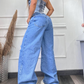 Pantalon De Jean Tiro Alto  Bota Recata