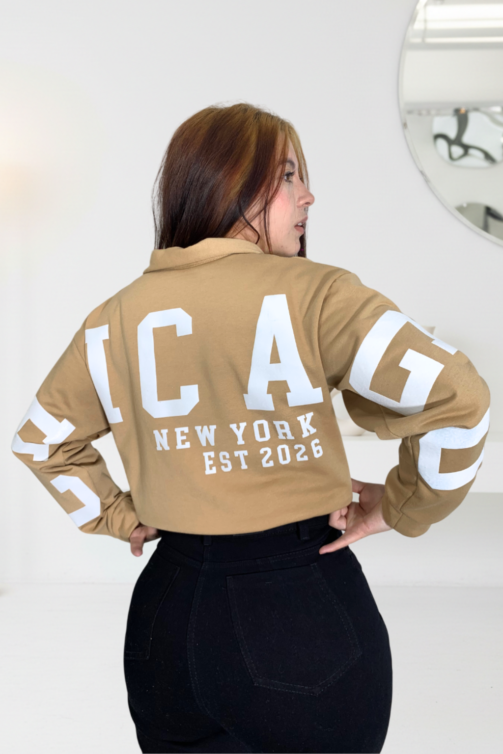 Buzo con cremallera espalda estampada