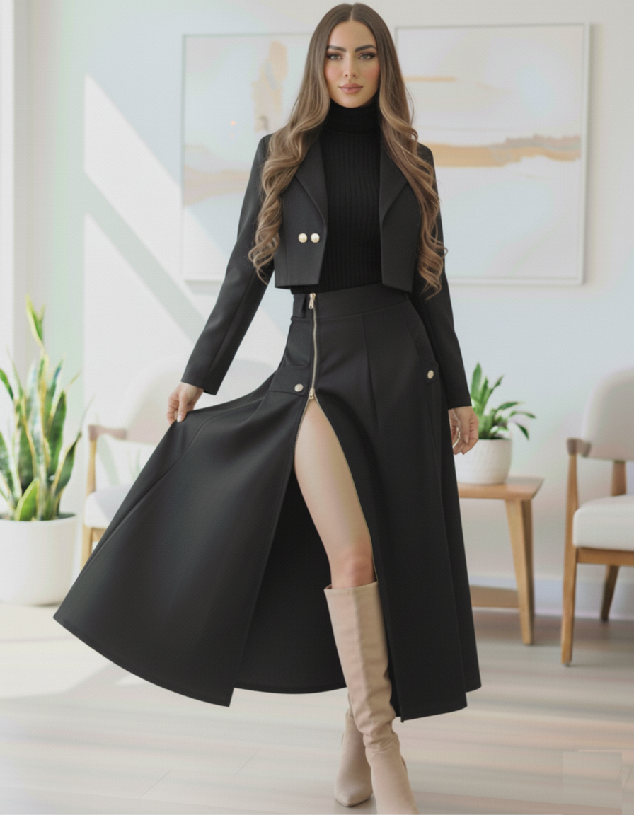 Conjunto Blazer Falda y blusa