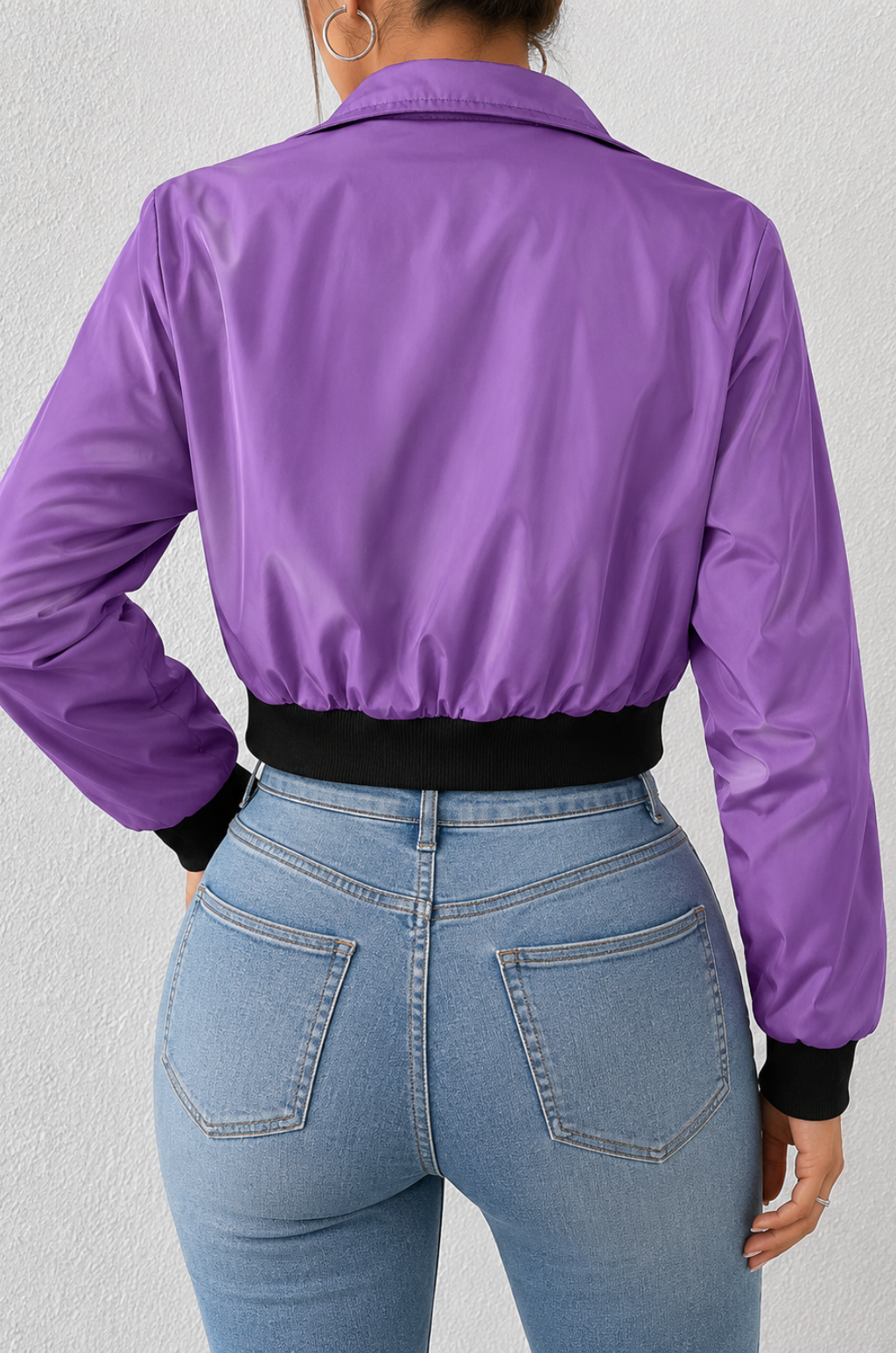 Chaqueta Bomber Impermeable Para Mujer