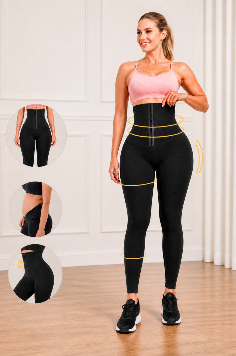 Legging Faja Moldeador Tiro Alto Negro
