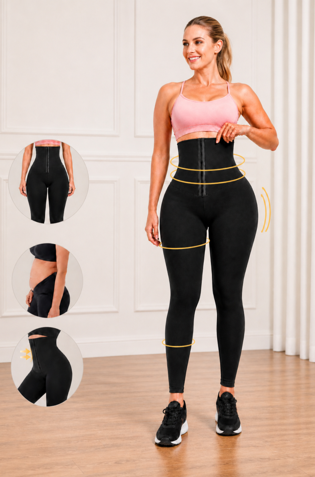 Legging Faja Moldeador Tiro Alto Negro