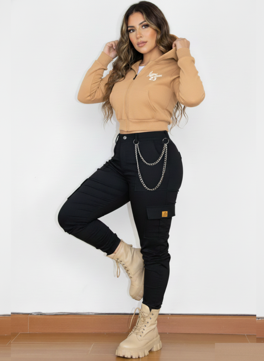 Conjunto Buzo Capota y Pantalon cargo