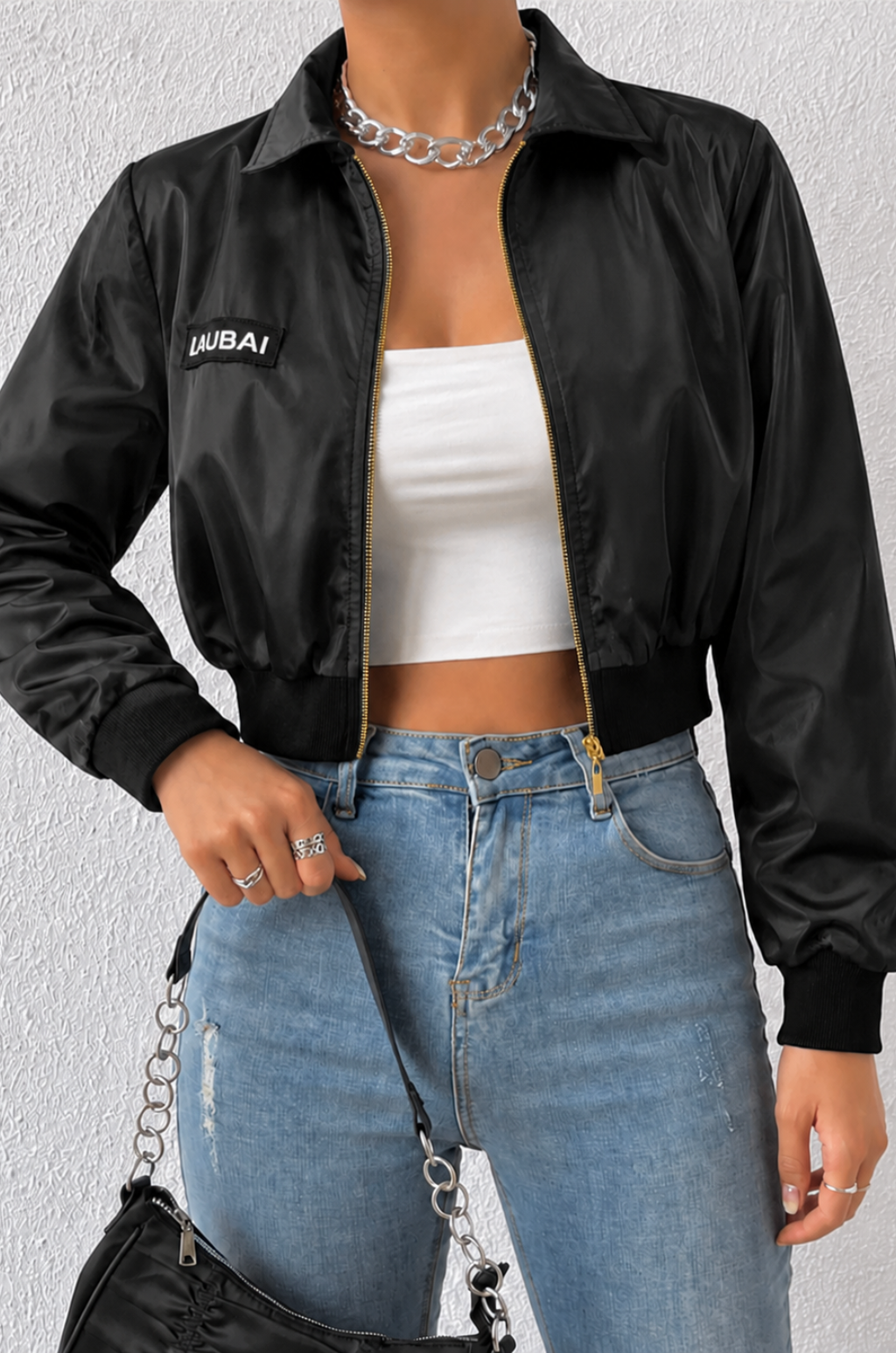 Chaqueta Bomber Impermeable Para Mujer