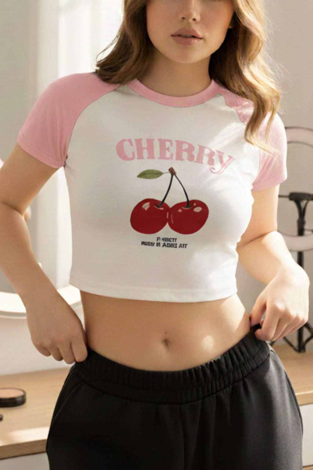 Blusa Estampada cuello redondo y manga corta