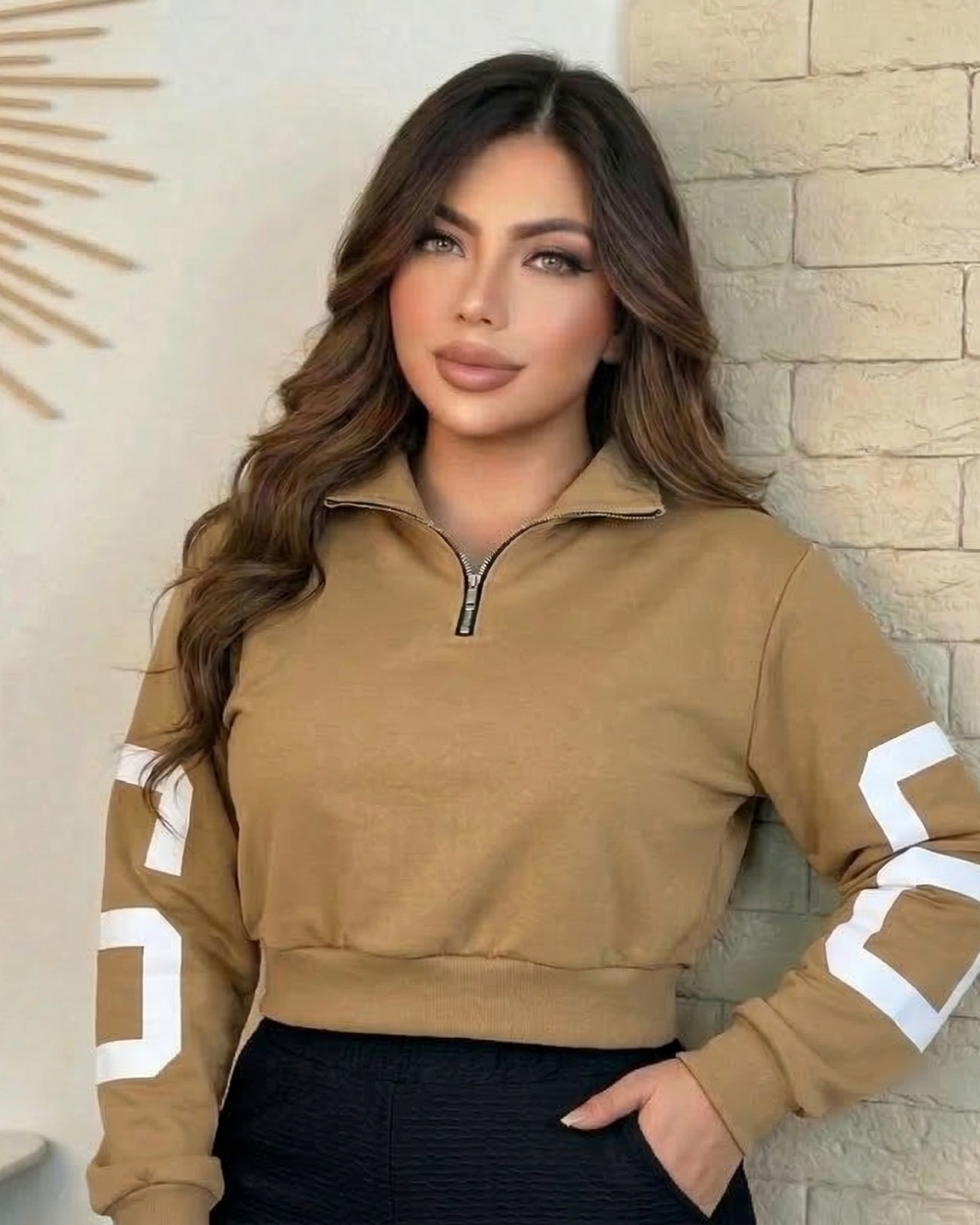 Buzo con cremallera espalda estampada con Chicago