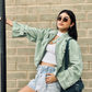 Chaqueta En Gamuza Para Mujer