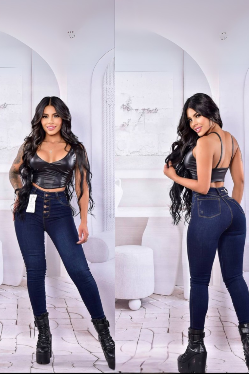 Pantalon De Skinny Jean  5 botones