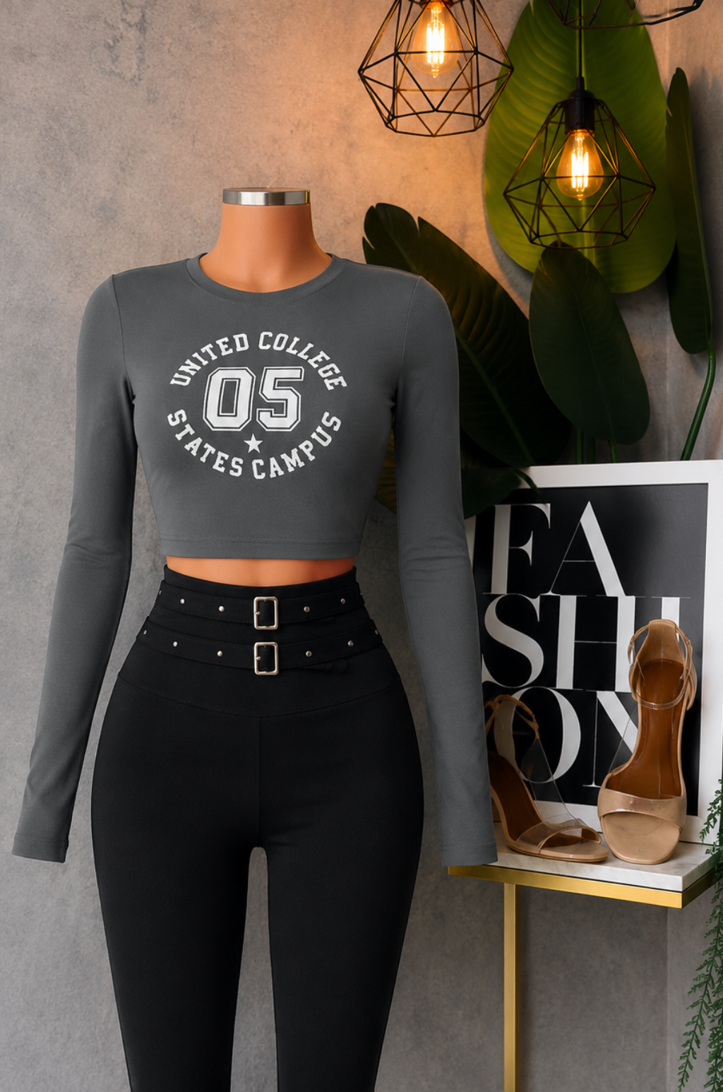 Conjunto de Pantalon tipo leggins + Blusa estampada