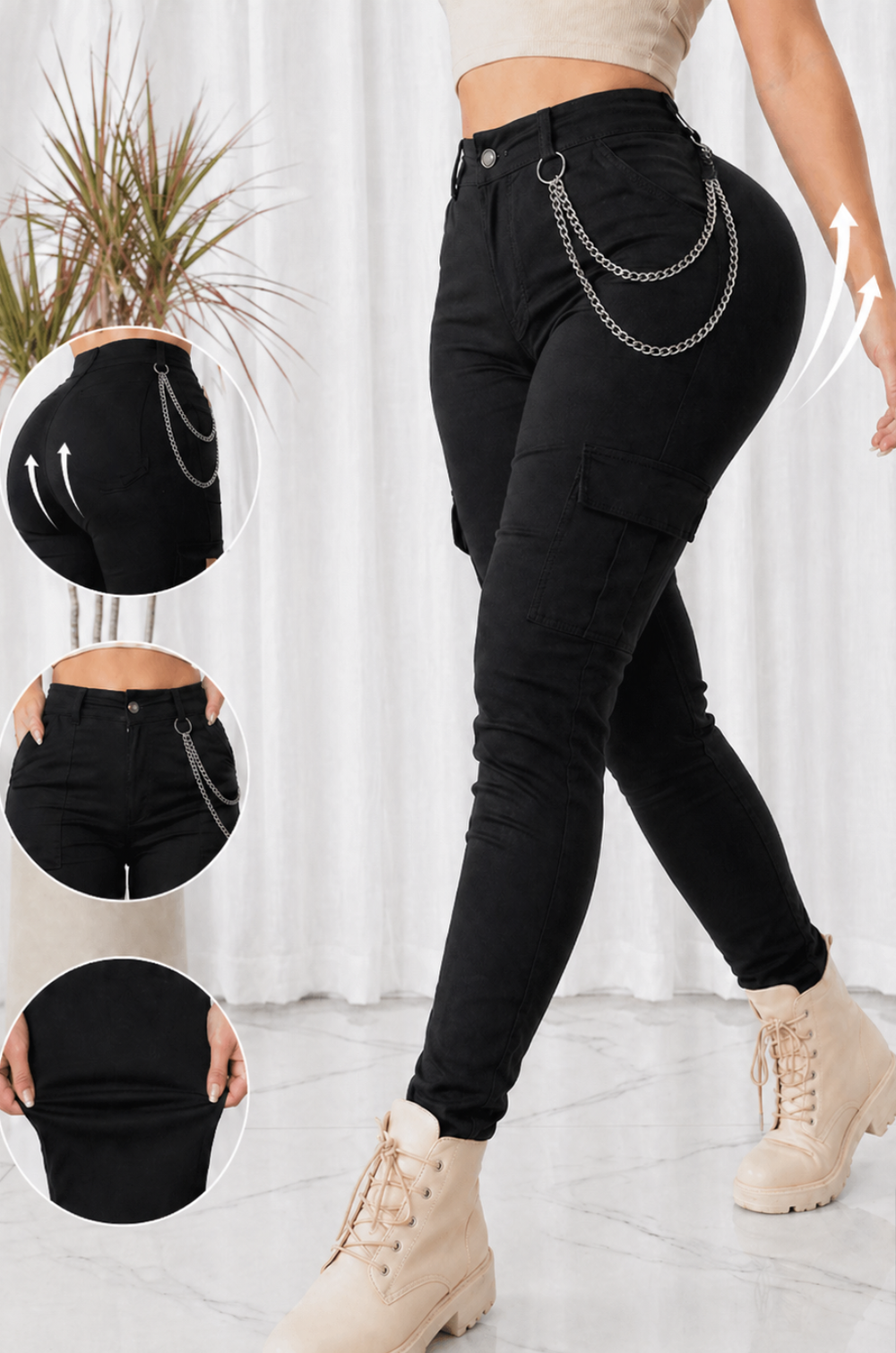 Pantalon al cuerpo con bolsillos