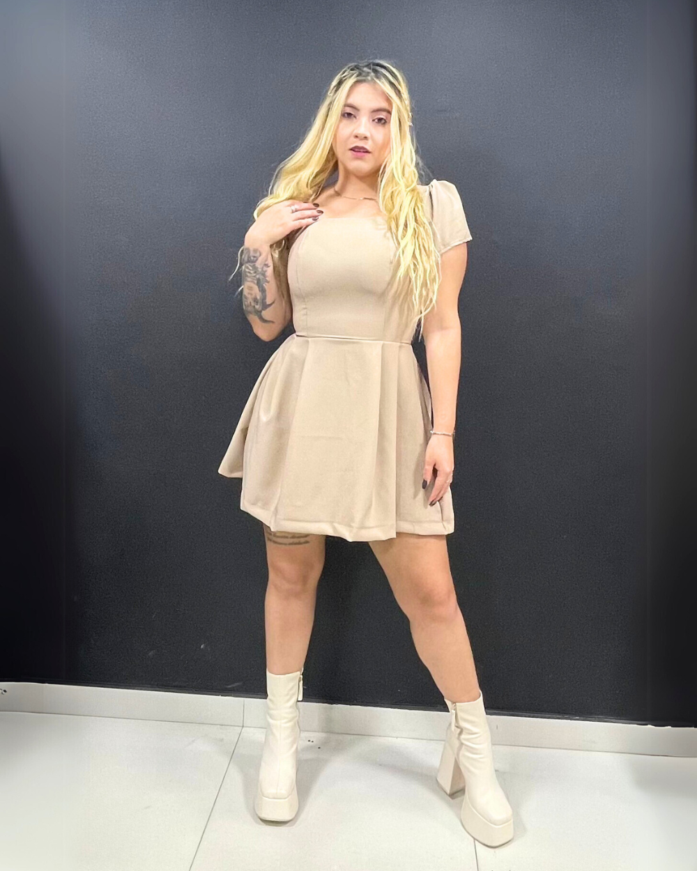 Vestido corte princesa