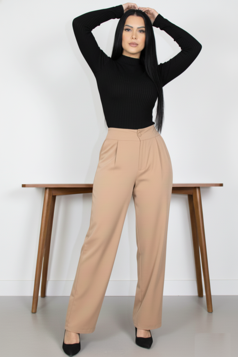 Pantalon formal bota recta y resorte