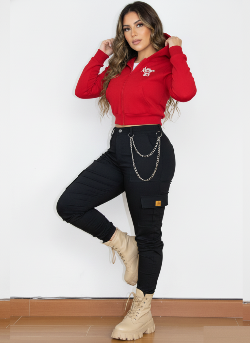 Conjunto Buzo Capota y Pantalon cargo