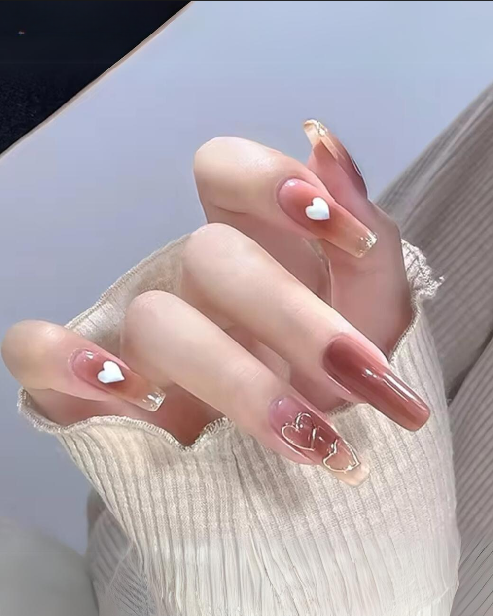 Uñas Corazones