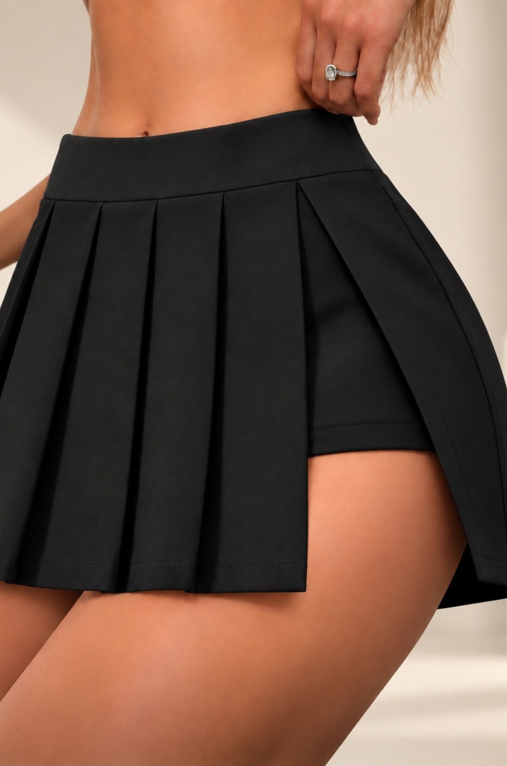 Falda Short Plisada