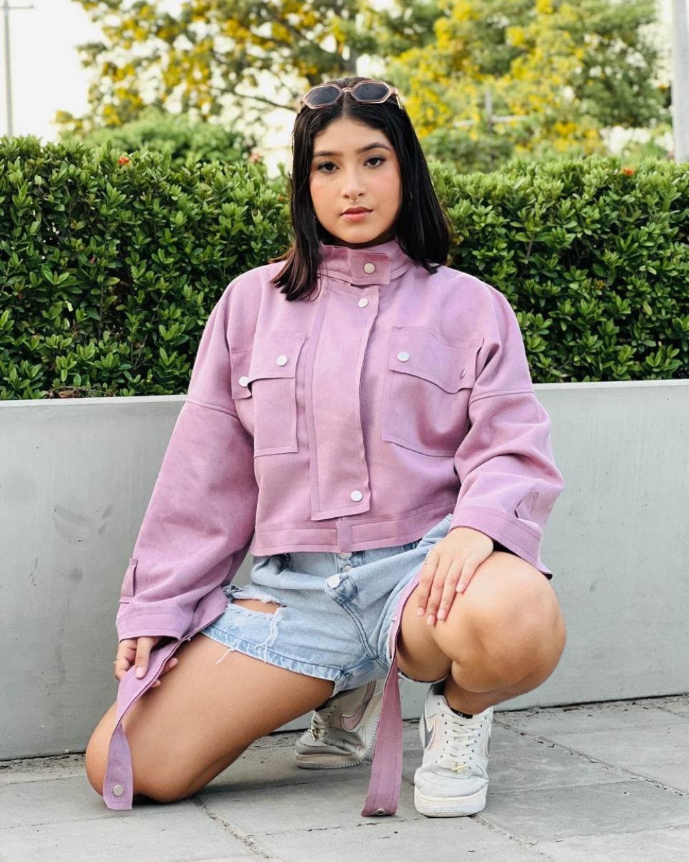 Chaqueta En Gamuza Para Mujer