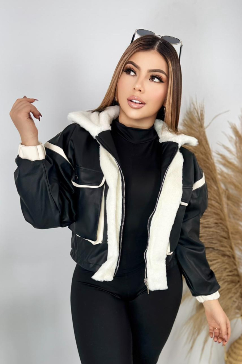 Chaqueta Estilo Clasico Forrada en Peluche