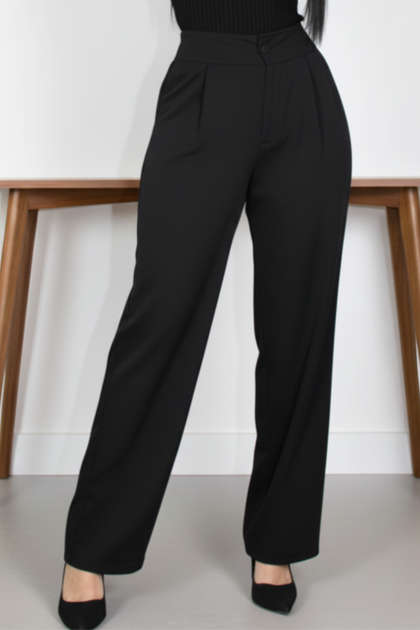 Pantalon formal bota recta y resorte