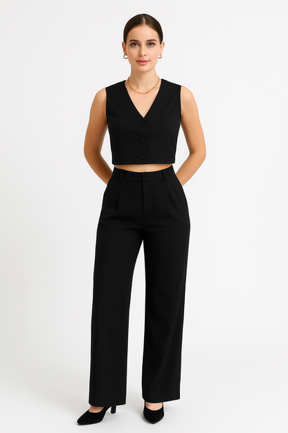 Conjunto Pantalon Bota Ancha  y Chaleco