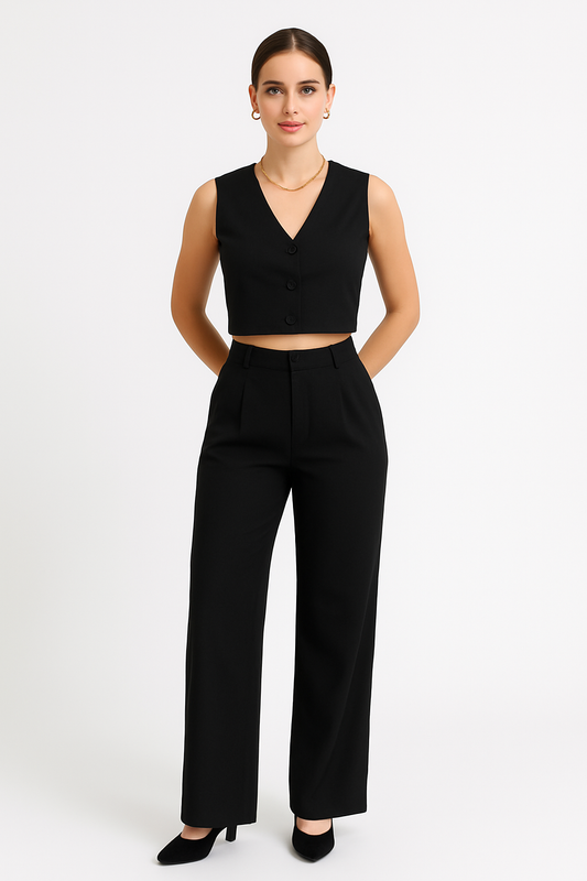 Conjunto Pantalon Bota Ancha  y Chaleco