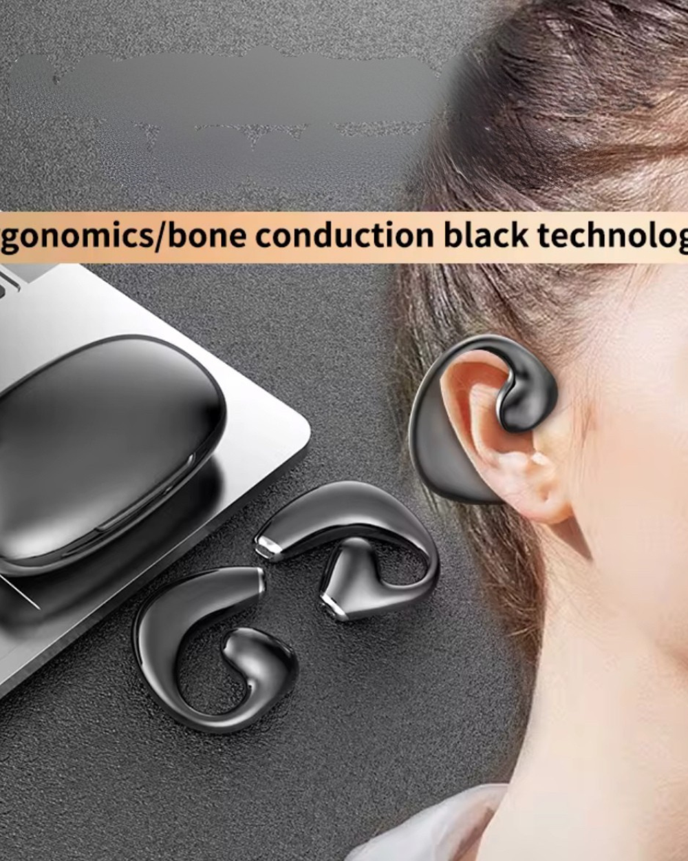 Audífonos Deportivos con Gancho Para  la Oreja, Auriculares con Micrófono, Bluetooth