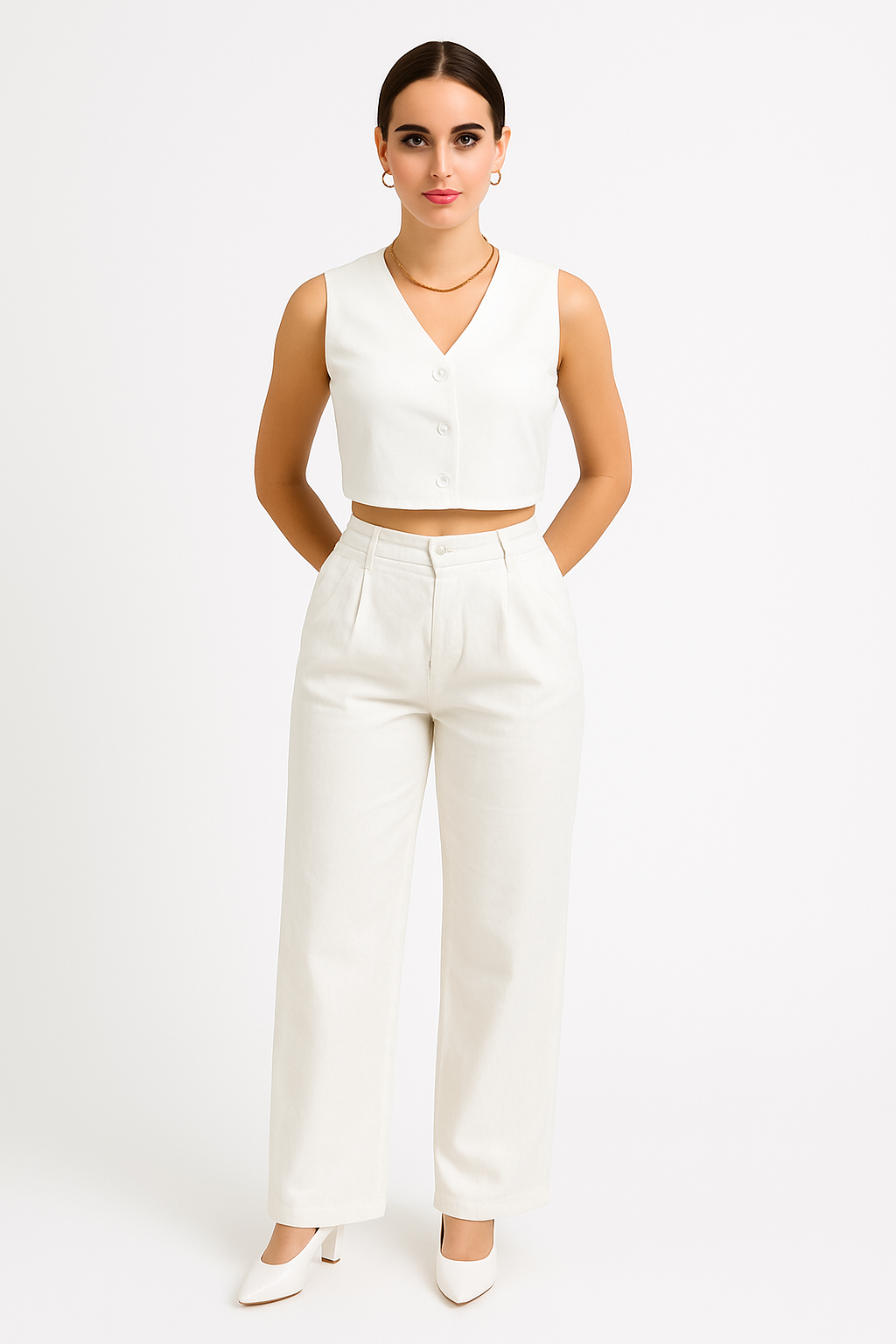 Conjunto Pantalon Bota Ancha  y Chaleco