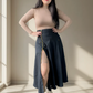 Conjunto Falda larga Cremallera y Blusa cuello alto