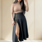 Conjunto Falda larga Cremallera y Blusa cuello alto