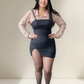 Conjunto Vestido al cuerpo y Camisa semiformal
