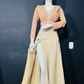 Conjunto Blusa cuello V y Falda larga