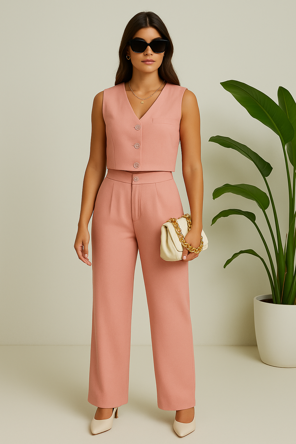Conjunto Pantalon Bota Ancha  y Chaleco
