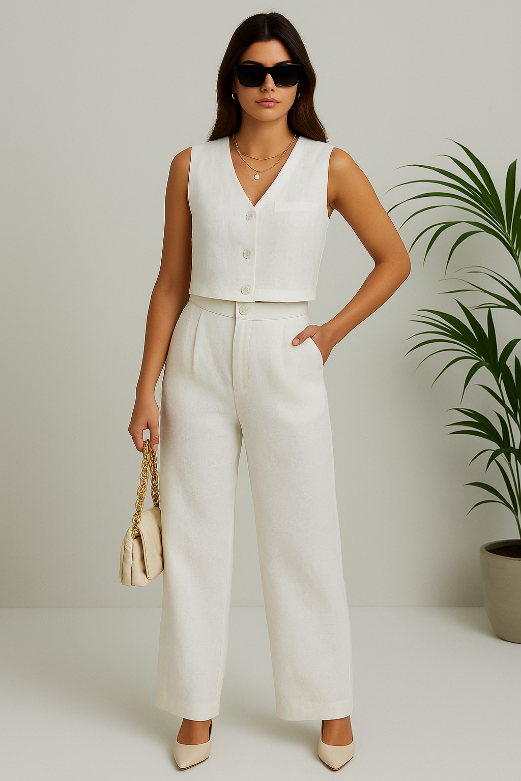 Conjunto Pantalon Bota Ancha  y Chaleco