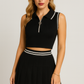 Conjunto 2 piezas para mujer  falda plisada y top