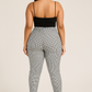 Pantalón ajustado de cuadros tiro alto