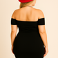Vestido corto cuello bandeja escotado al cuerpo