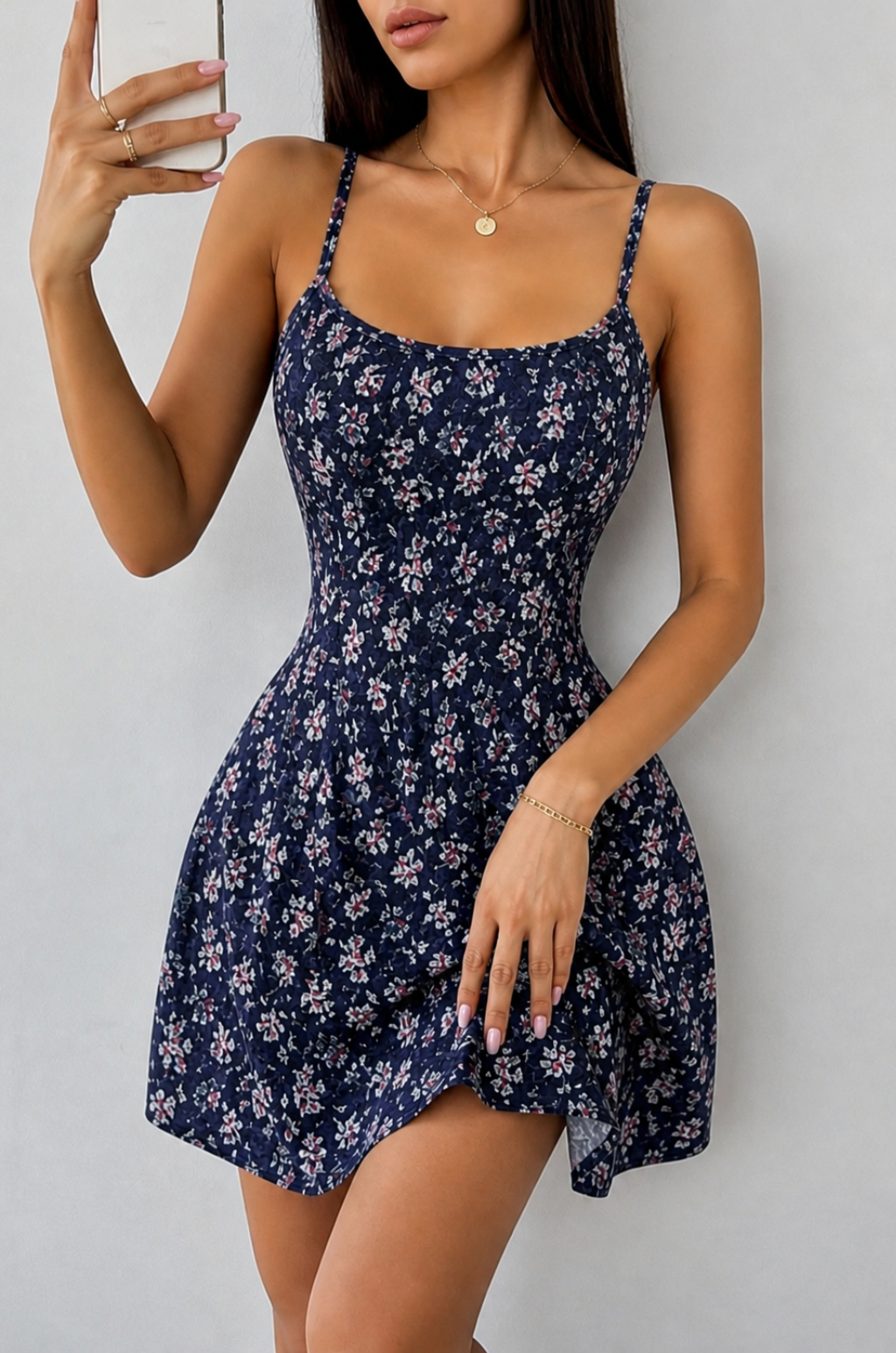 Vestido de flores tiras
