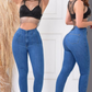 Jean control abdomen mujer tiro alto skinny