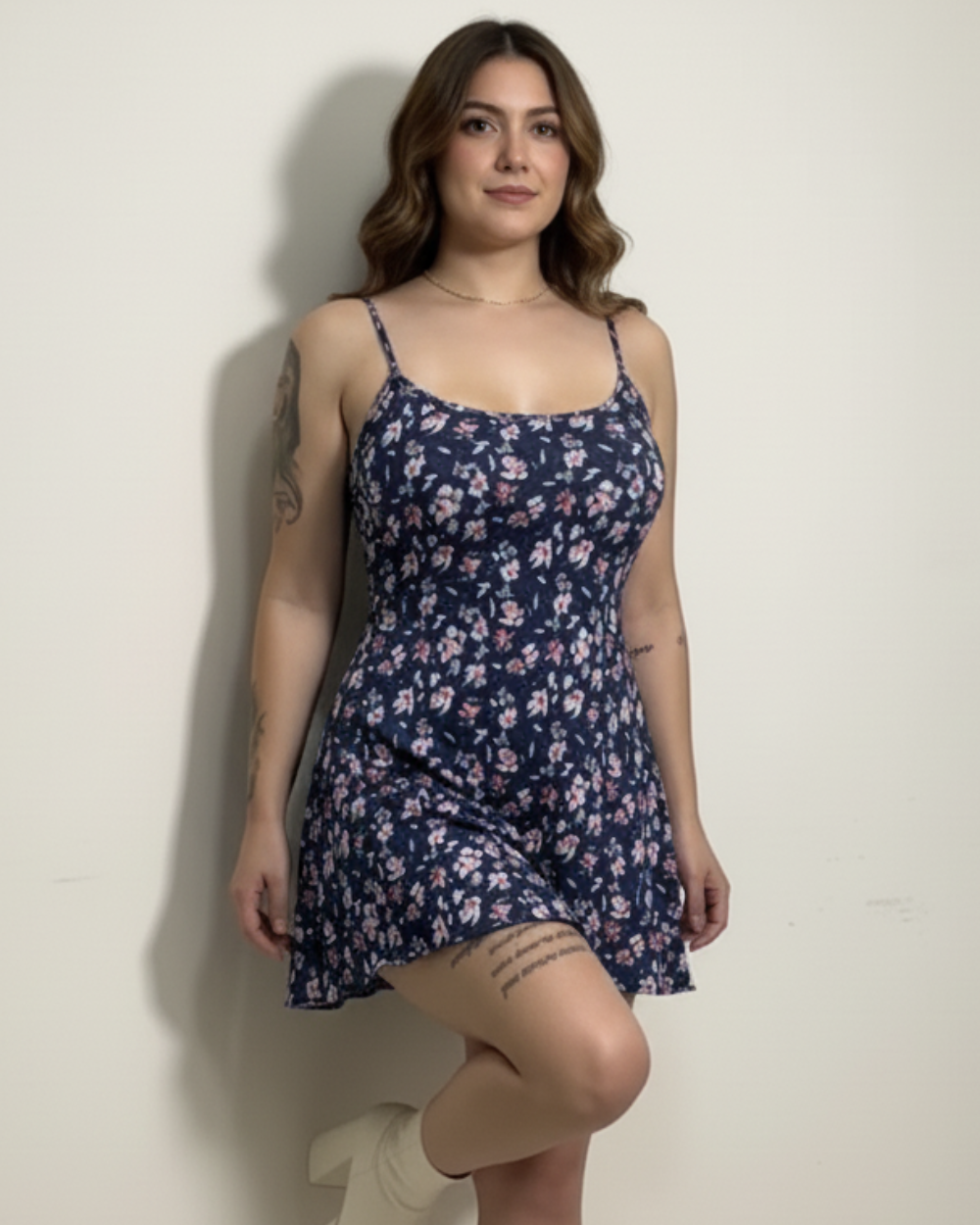 Vestido de flores tiras