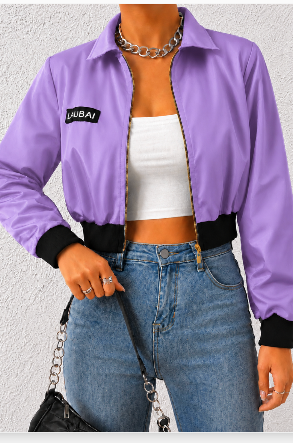 Chaqueta Bomber Impermeable Para Mujer
